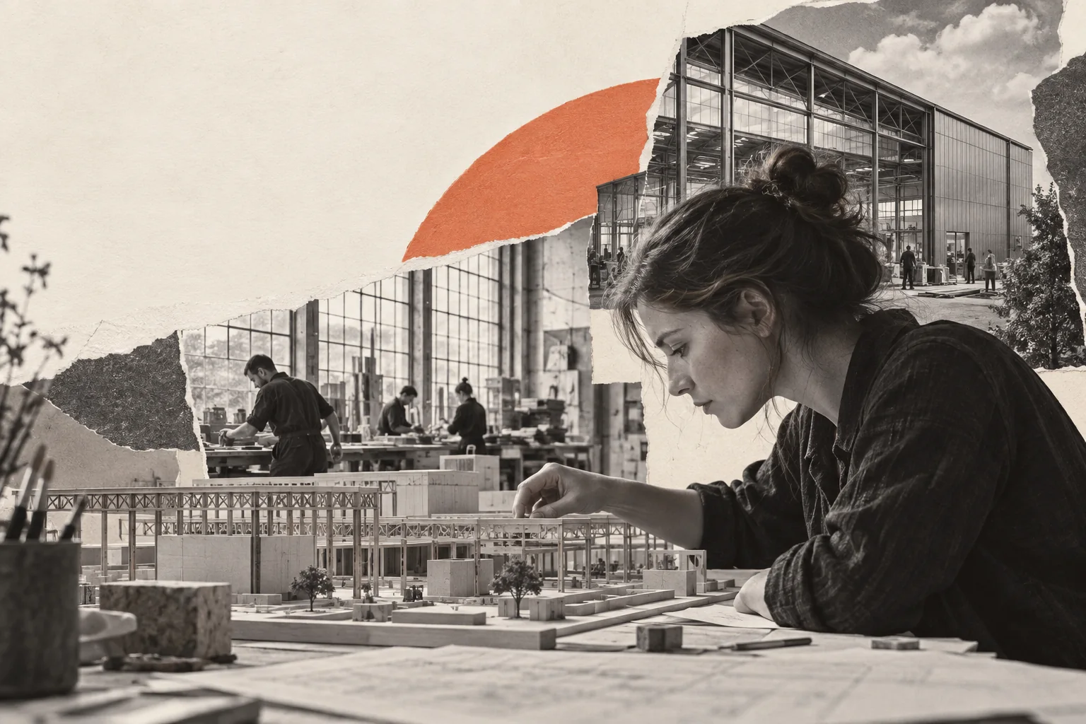 Collage photographique : de la conception d’une maquette à sa réalisation en atelier.